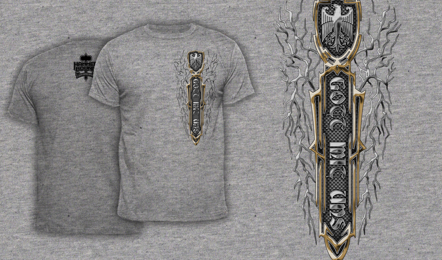 Gott Mit Uns - Men's T-Shirt Heather Gray